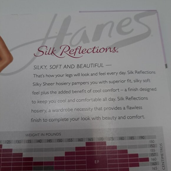 Hanes Silk Reflections Silky Sheer Pantyhose Non-Control Top AB Tan - Picture 11 of 12